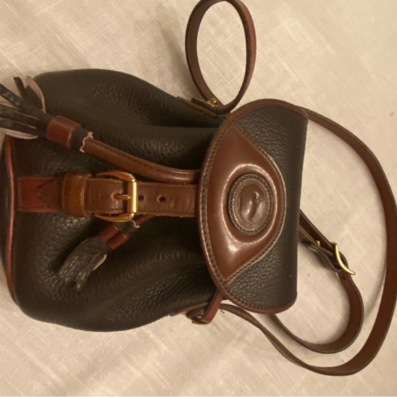 Dooney & Bourke Handbags - Vintage Dooney & Bourke Brown and Black Small Crossbody